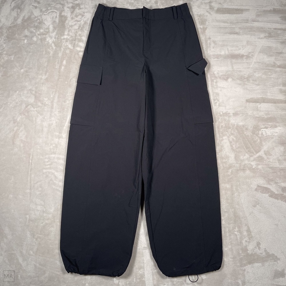 Calia Women's Pants Athleisure Cargo Track Pants Adjustable Hem S Black